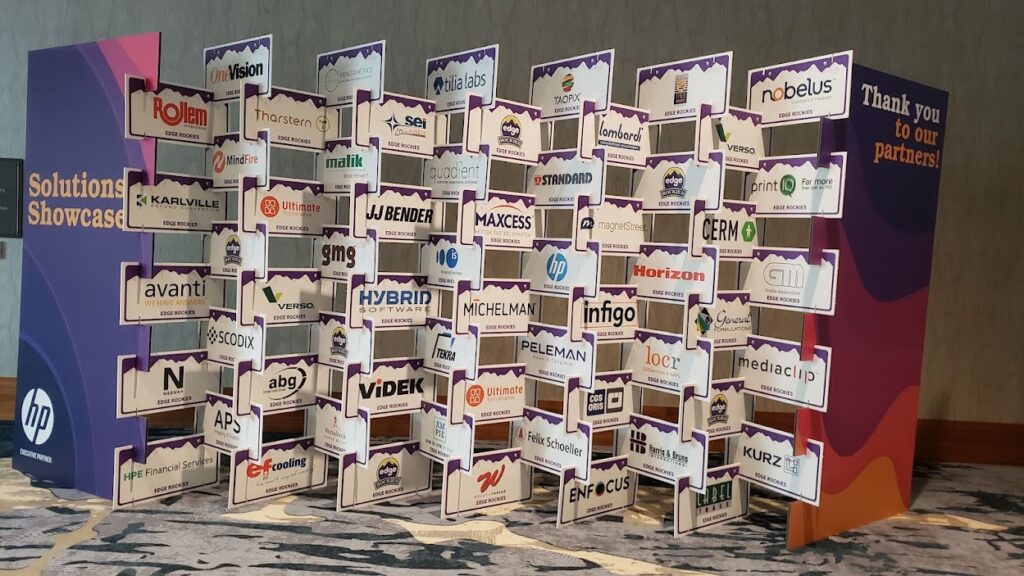 signage at a trade show