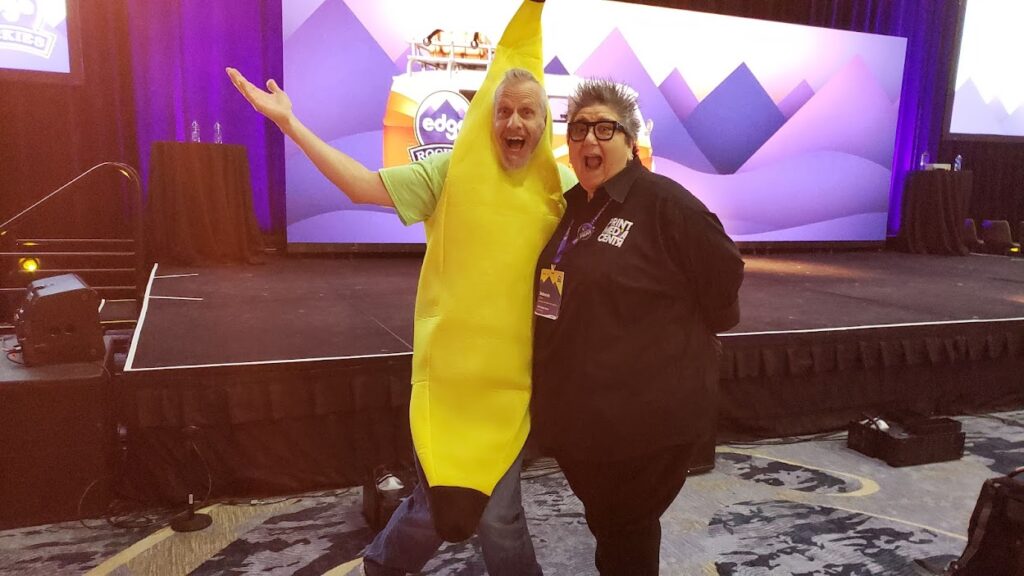 a man in a banana suit