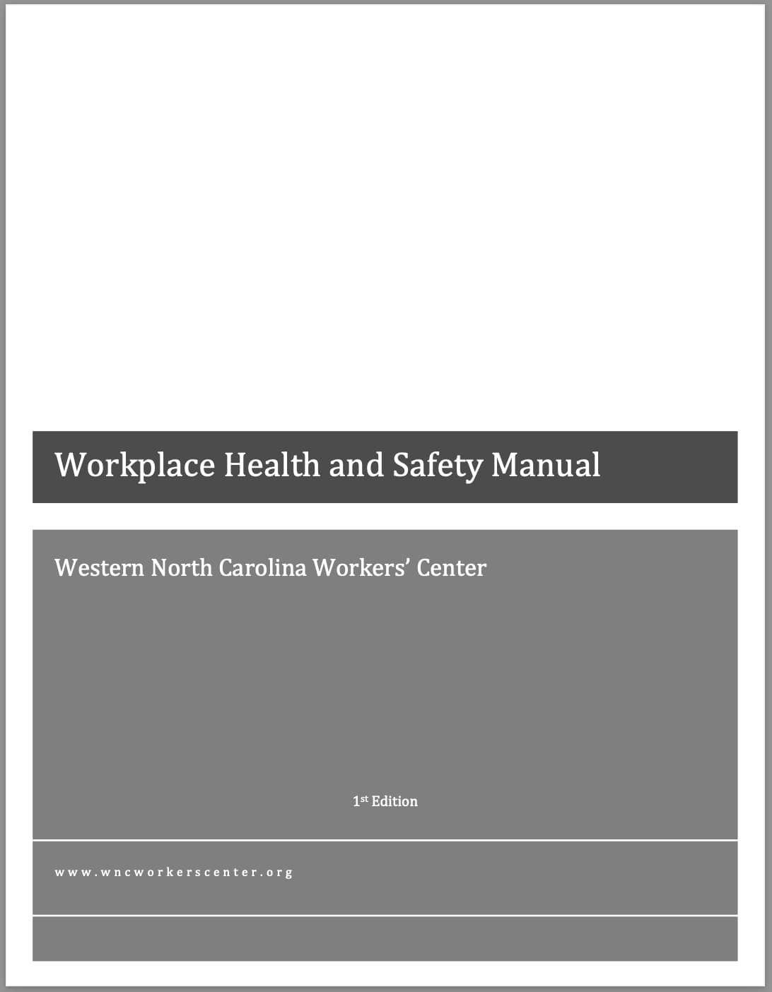 OSHA Workplace Health and Safety Manual