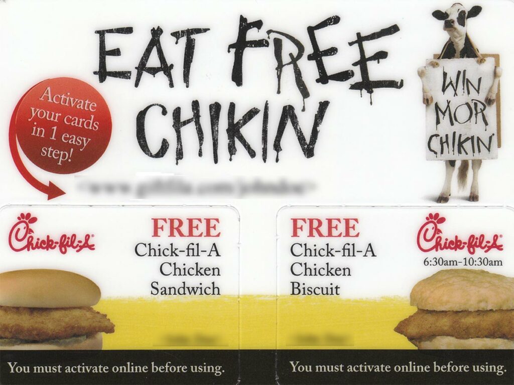 chick-fil-a integrated campaign direct mail postcard
