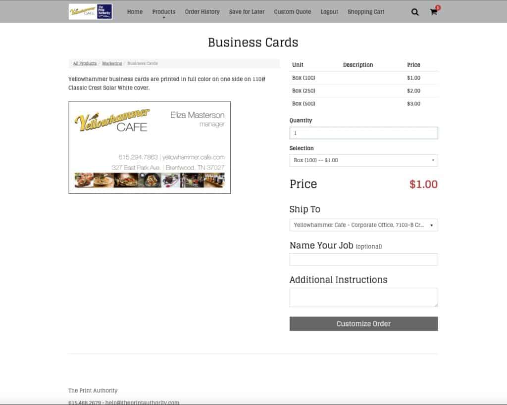 Custom Web to Print Websites 1