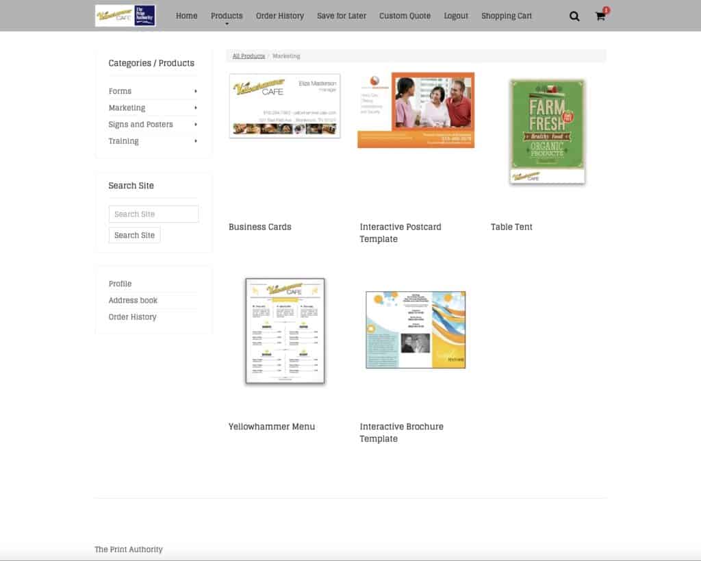 Custom Web to Print Websites 3
