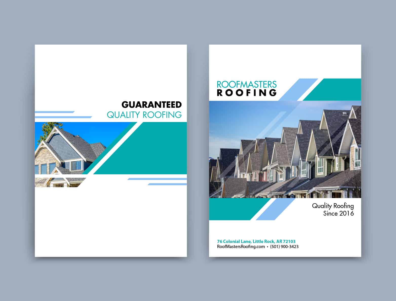 Printed presentation folders.