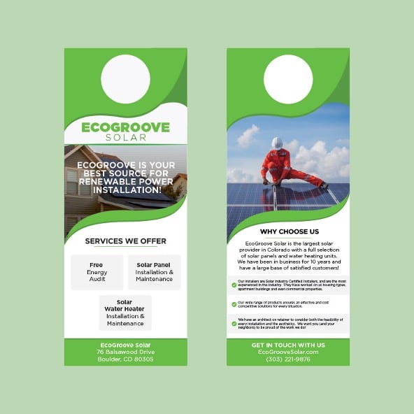 solar marketing door hangers