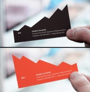 Shaped Business Card - business card examples for finance professionals