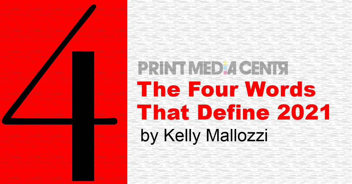 a red and white banner image for a blog post about sales and marketing in 2021 print media centr