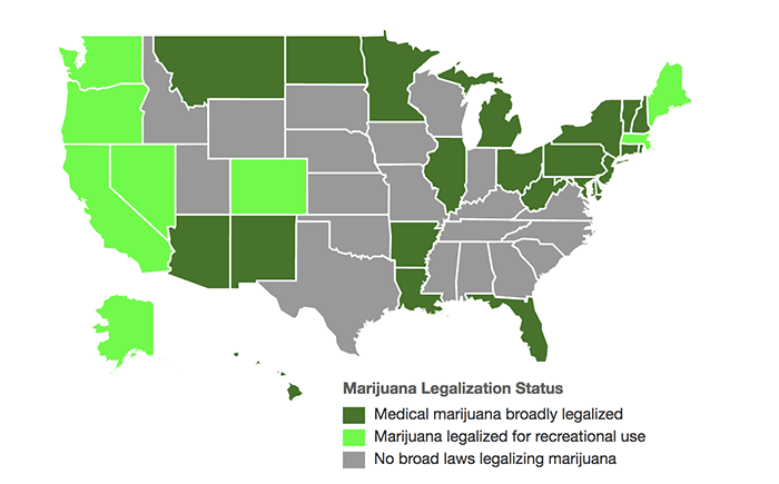 Legalized Marijuana US 2017 - print media centr