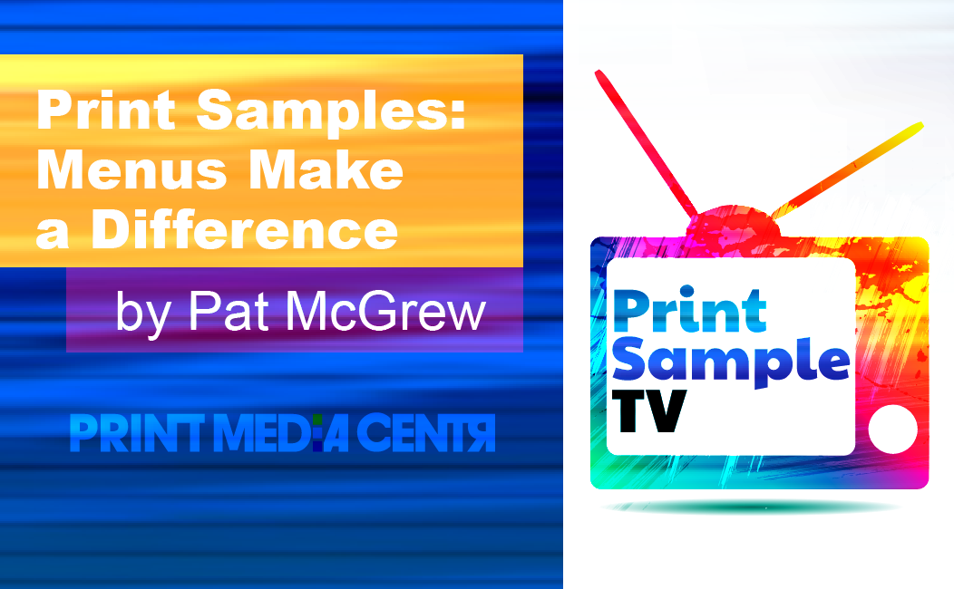 print samples of menus for restaurants