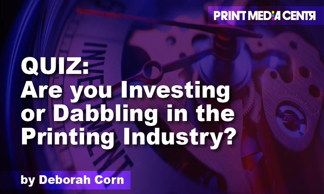 inside view of a ticking clock with the word investment print media centr