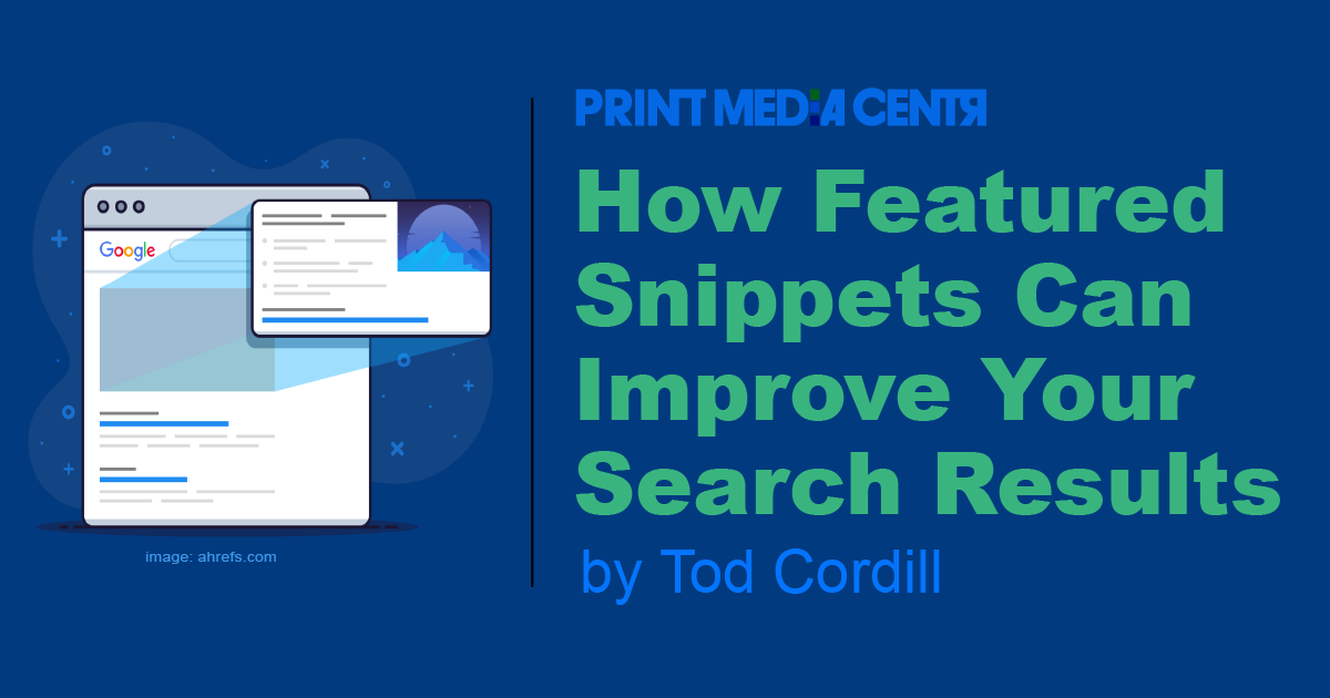 a blue image of google featured snippets